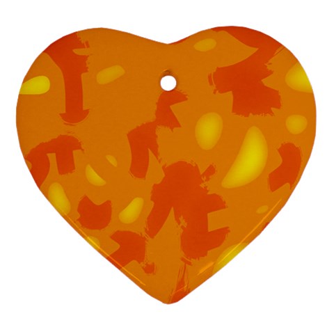 Orange decor Ornament (Heart)  from ArtsNow.com Front