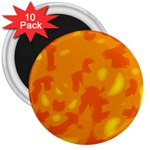 Orange decor 3  Magnets (10 pack) 