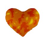 Orange decor Standard 16  Premium Heart Shape Cushions