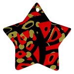 Red artistic design Ornament (Star) 