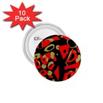 Red artistic design 1.75  Buttons (10 pack)