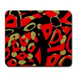 Red artistic design Large Mousepads