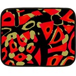 Red artistic design Fleece Blanket (Mini)