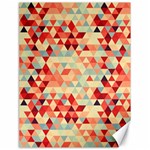 Modern Hipster Triangle Pattern Red Blue Beige Canvas 18  x 24  