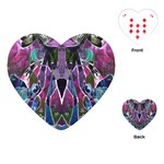 Sly Dog Modern Grunge Style Blue Pink Violet Playing Cards (Heart) 
