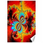 Crazy Mandelbrot Fractal Red Yellow Turquoise Canvas 20  x 30  