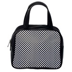 Sports Racing Chess Squares Black White Classic Handbags (One Side)