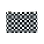 Sports Racing Chess Squares Black White Cosmetic Bag (Medium) 