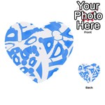 Blue summer design Multi-purpose Cards (Heart) 
