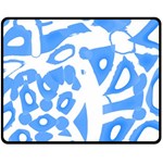 Blue summer design Fleece Blanket (Medium) 