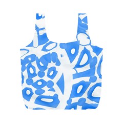 Blue summer design Full Print Recycle Bags (M)  from ArtsNow.com Back