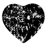 Black and white miracle Ornament (Heart) 