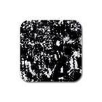 Black and white miracle Rubber Square Coaster (4 pack) 