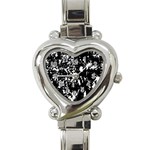 Black and white miracle Heart Italian Charm Watch