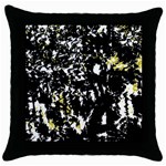 Little bit of yellow Throw Pillow Case (Black)