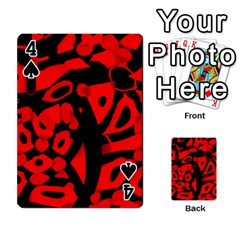 Red design Playing Cards 54 Designs  from ArtsNow.com Front - Spade4