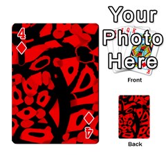 Red design Playing Cards 54 Designs  from ArtsNow.com Front - Diamond4