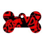 Red design Dog Tag Bone (Two Sides)