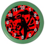 Red design Color Wall Clocks