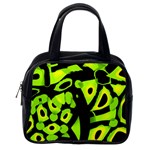 Green neon abstraction Classic Handbags (One Side)