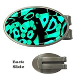 Cyan design Money Clips (Oval) 