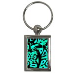 Cyan design Key Chains (Rectangle) 