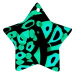 Cyan design Star Ornament (Two Sides) 