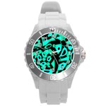 Cyan design Round Plastic Sport Watch (L)