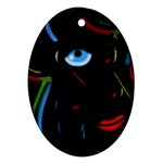 Black magic woman Oval Ornament (Two Sides)