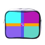 Right Angle Squares Stripes Cross Colored Mini Toiletries Bags