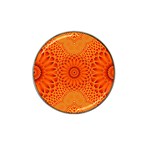 Lotus Fractal Flower Orange Yellow Hat Clip Ball Marker (10 pack)
