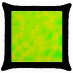 Simple yellow and green Throw Pillow Case (Black)