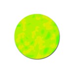 Simple yellow and green Magnet 3  (Round)