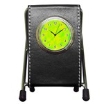 Simple yellow and green Pen Holder Desk Clocks