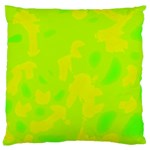 Simple yellow and green Large Cushion Case (One Side)