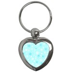 Blue Xmas pattern Key Chains (Heart) 