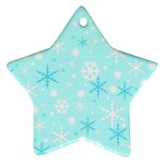 Blue Xmas pattern Star Ornament (Two Sides) 