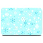 Blue Xmas pattern Large Doormat 