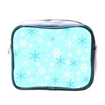 Blue Xmas pattern Mini Toiletries Bags