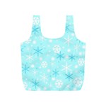 Blue Xmas pattern Full Print Recycle Bags (S) 