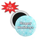 Happy holidays blue pattern 1.75  Magnets (10 pack) 