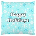 Happy holidays blue pattern Large Cushion Case (One Side)