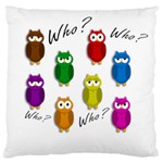 Cute owls - Who? Standard Flano Cushion Case (Two Sides)
