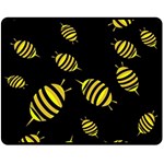 Decorative bees Fleece Blanket (Medium) 
