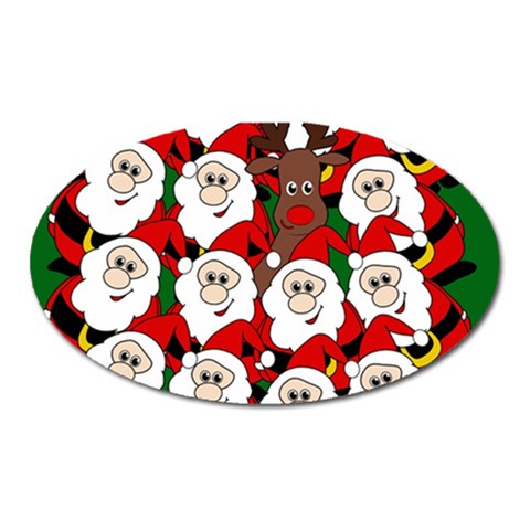 Did you see Rudolph? Oval Magnet from ArtsNow.com Front