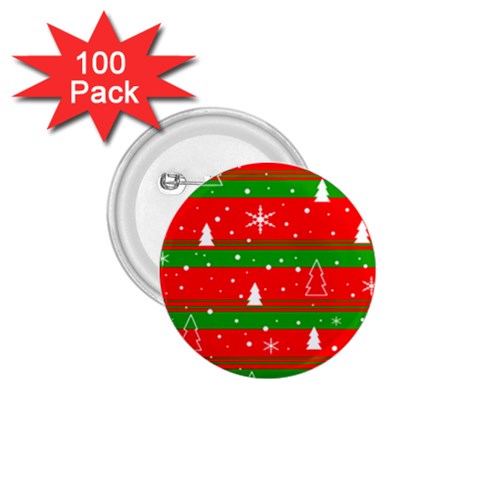 Xmas pattern 1.75  Buttons (100 pack)  from ArtsNow.com Front