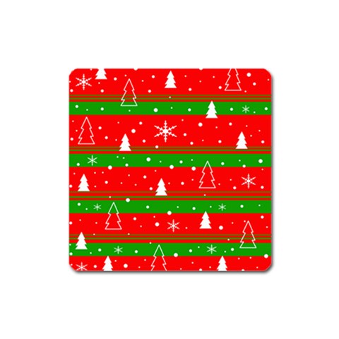 Xmas pattern Square Magnet from ArtsNow.com Front