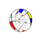 Swirl Grid With Colors Red Blue Green Yellow Spiral Hat Clip Ball Marker