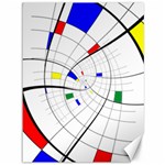 Swirl Grid With Colors Red Blue Green Yellow Spiral Canvas 36  x 48  