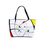 Swirl Grid With Colors Red Blue Green Yellow Spiral Shoulder Handbags